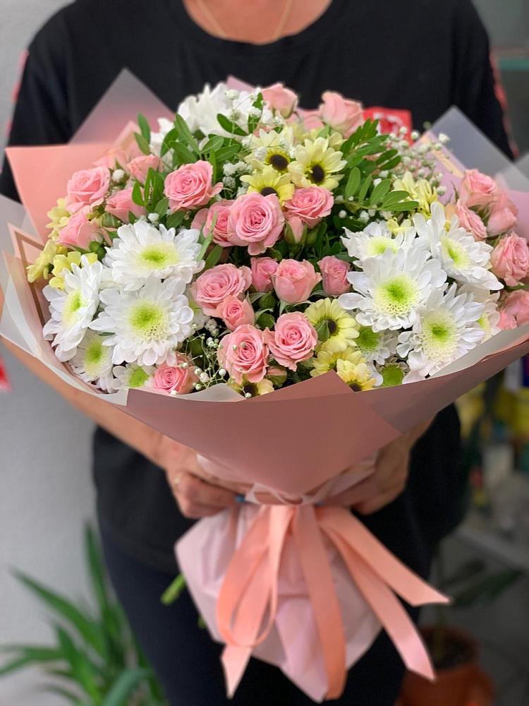 Букет цветов из: Розы и Хризантемы в Ширинский