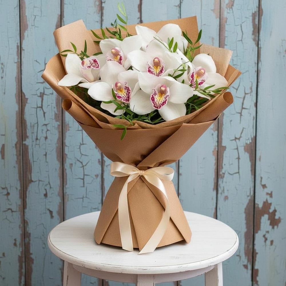 Букет цветов из: Орхидеи и Розы в Ширинский