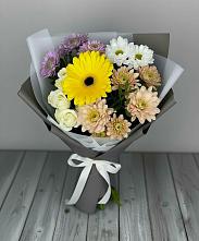 Букет цветов из:  Розы, Герберы и Хризантемы в Ширинский