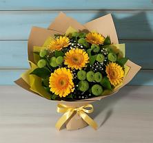 Букет цветов из:  Герберы и Хризантемы в Ширинский