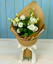 Букет цветов из:  Хризантемы и Лизиантусы в Ширинский