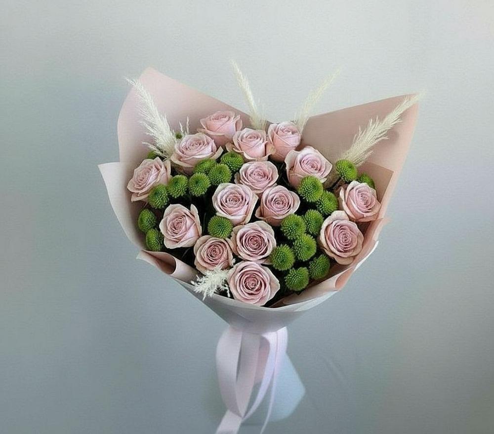 Букет цветов из: Розы и Хризантемы в Ширинский