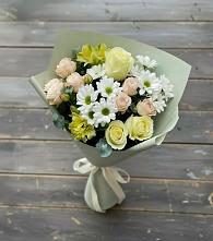 Букет цветов из:  Альстромерии, Розы и Хризантемы в Ширинский