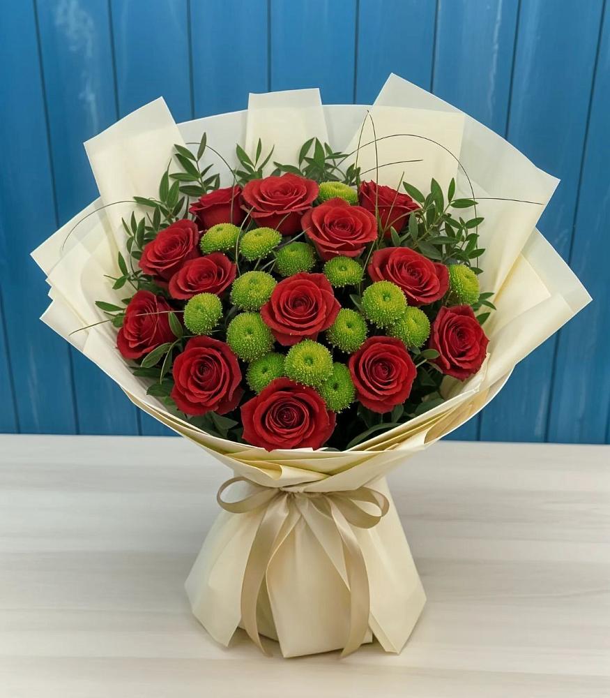 Букет цветов из: Розы и Хризантемы в Ширинский